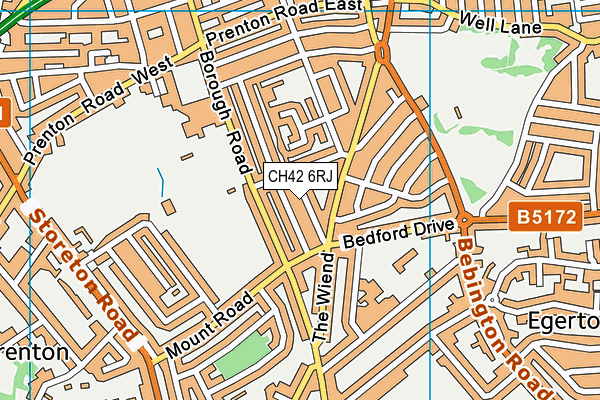 CH42 6RJ map - OS VectorMap District (Ordnance Survey)