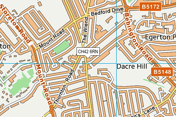 CH42 6RN map - OS VectorMap District (Ordnance Survey)