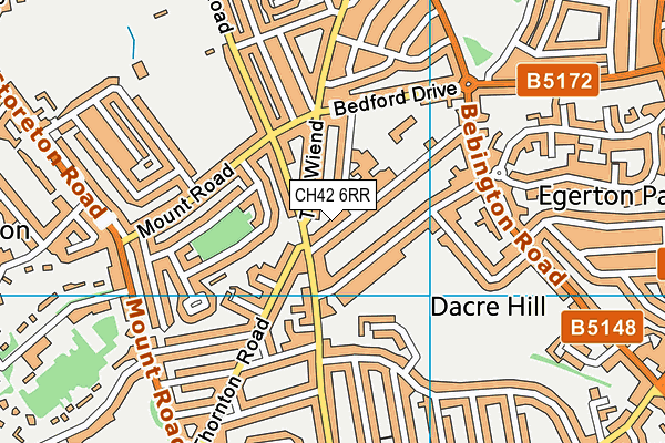 Prenton High School For Girls map (CH42 6RR) - OS VectorMap District (Ordnance Survey)