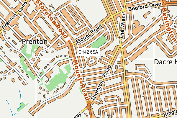 CH42 6SA map - OS VectorMap District (Ordnance Survey)