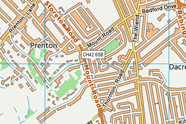 CH42 6SB map - OS VectorMap District (Ordnance Survey)