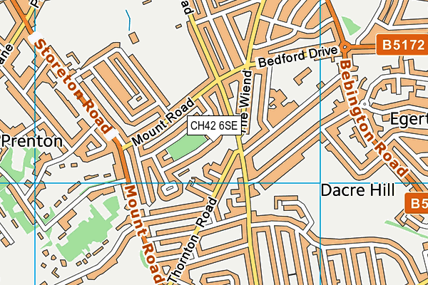 CH42 6SE map - OS VectorMap District (Ordnance Survey)
