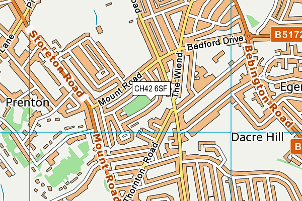 CH42 6SF map - OS VectorMap District (Ordnance Survey)