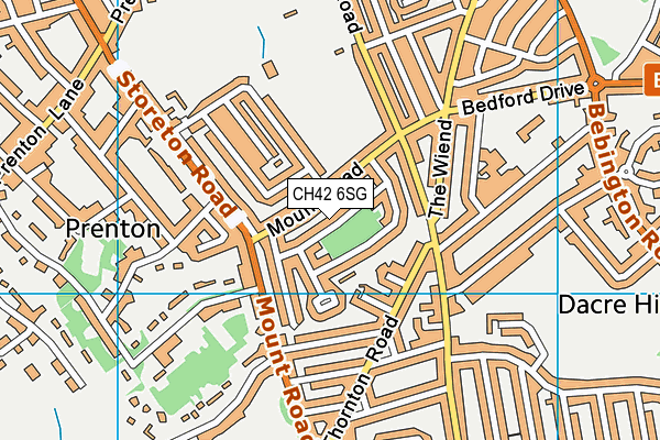 CH42 6SG map - OS VectorMap District (Ordnance Survey)