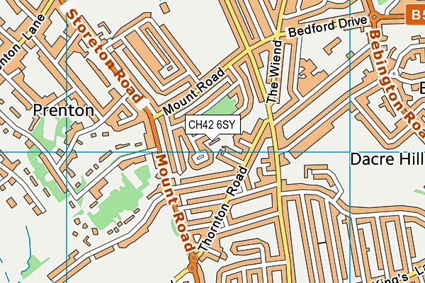 CH42 6SY map - OS VectorMap District (Ordnance Survey)