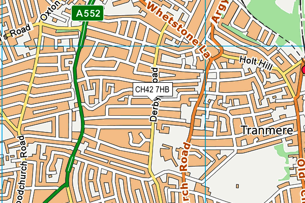 CH42 7HB map - OS VectorMap District (Ordnance Survey)