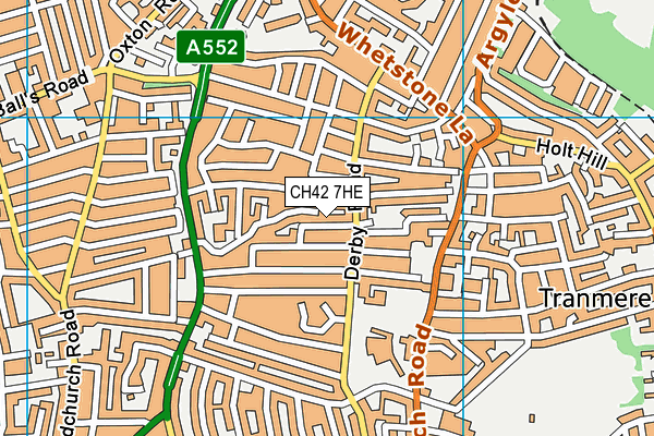 CH42 7HE map - OS VectorMap District (Ordnance Survey)