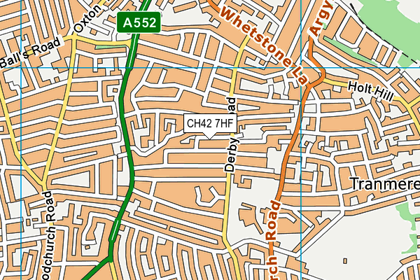 CH42 7HF map - OS VectorMap District (Ordnance Survey)