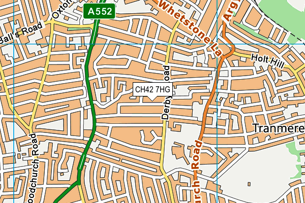 CH42 7HG map - OS VectorMap District (Ordnance Survey)