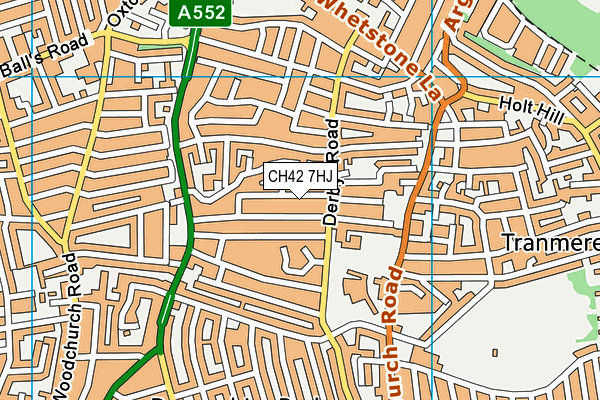 CH42 7HJ map - OS VectorMap District (Ordnance Survey)