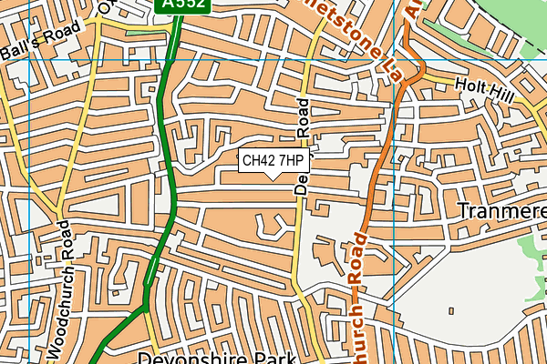 CH42 7HP map - OS VectorMap District (Ordnance Survey)