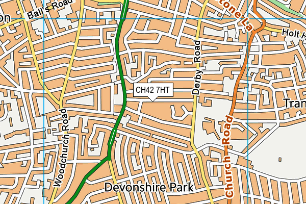 CH42 7HT map - OS VectorMap District (Ordnance Survey)