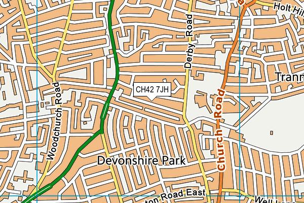 CH42 7JH map - OS VectorMap District (Ordnance Survey)