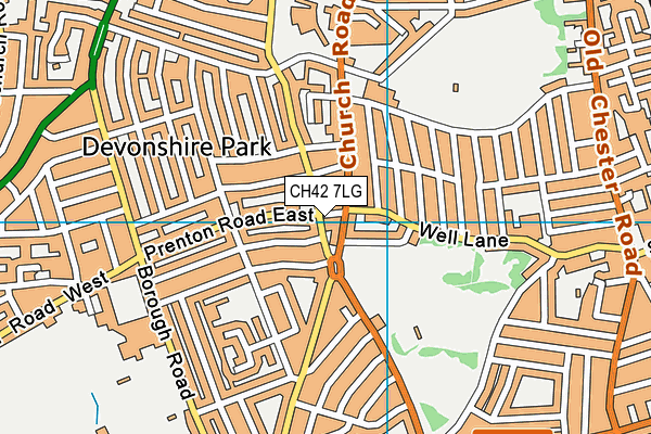 CH42 7LG map - OS VectorMap District (Ordnance Survey)