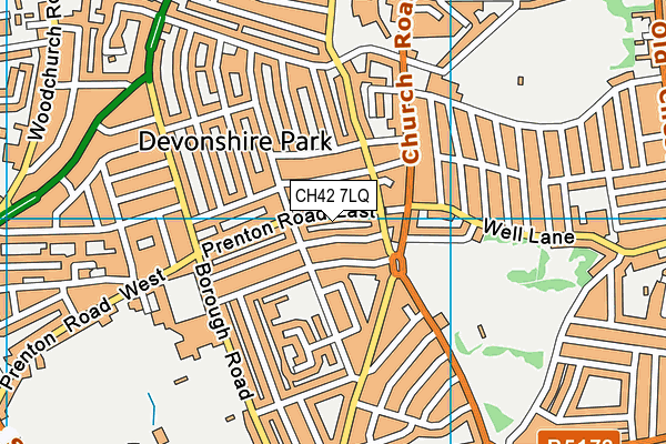 CH42 7LQ map - OS VectorMap District (Ordnance Survey)