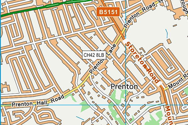 CH42 8LB map - OS VectorMap District (Ordnance Survey)