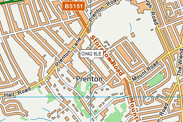 CH42 8LE map - OS VectorMap District (Ordnance Survey)