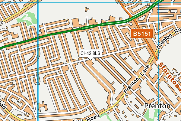 CH42 8LS map - OS VectorMap District (Ordnance Survey)