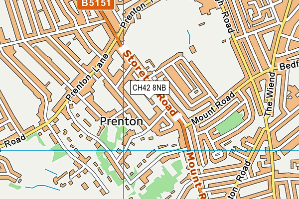 CH42 8NB map - OS VectorMap District (Ordnance Survey)