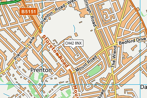 CH42 8NX map - OS VectorMap District (Ordnance Survey)