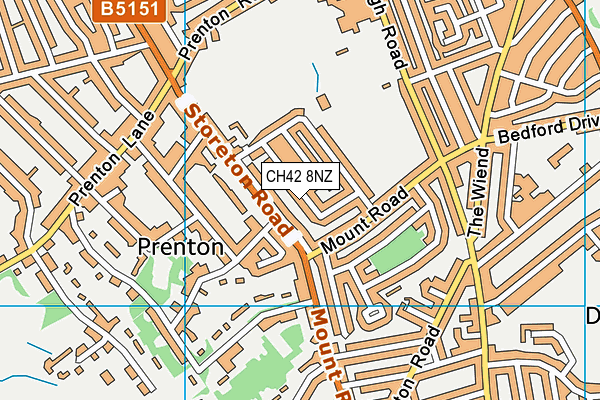 CH42 8NZ map - OS VectorMap District (Ordnance Survey)