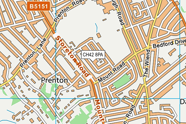 CH42 8PA map - OS VectorMap District (Ordnance Survey)