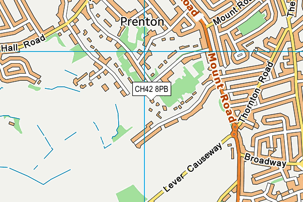 CH42 8PB map - OS VectorMap District (Ordnance Survey)
