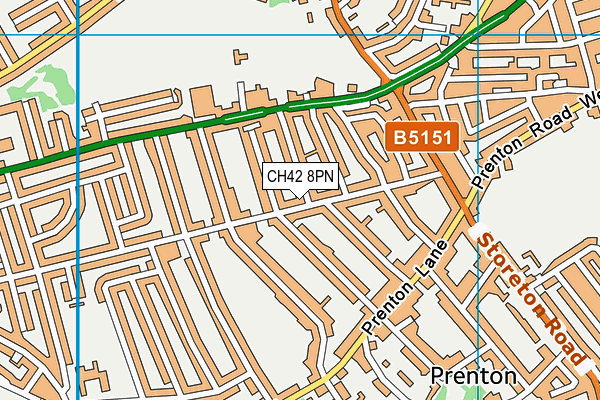 CH42 8PN map - OS VectorMap District (Ordnance Survey)