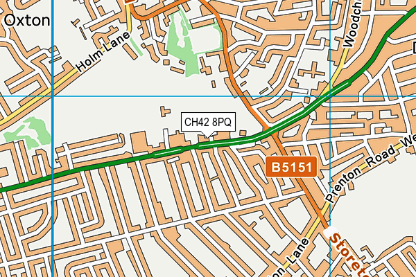 CH42 8PQ map - OS VectorMap District (Ordnance Survey)