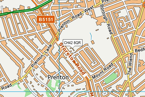 CH42 8QR map - OS VectorMap District (Ordnance Survey)