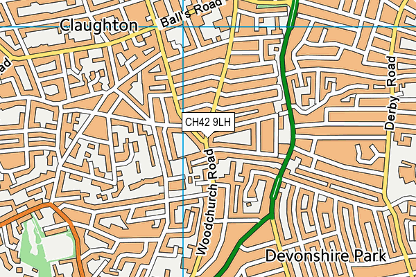 CH42 9LH map - OS VectorMap District (Ordnance Survey)