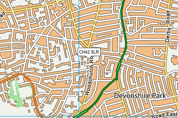 CH42 9LR map - OS VectorMap District (Ordnance Survey)