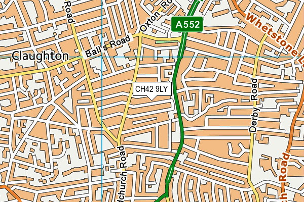 CH42 9LY map - OS VectorMap District (Ordnance Survey)