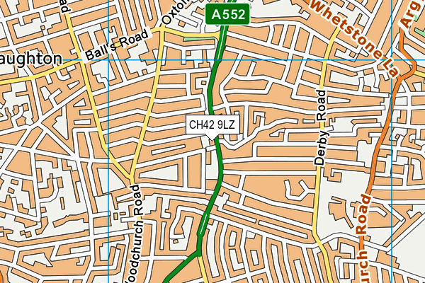 CH42 9LZ map - OS VectorMap District (Ordnance Survey)