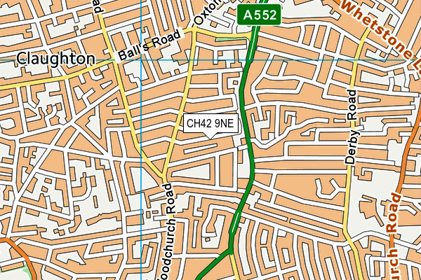 CH42 9NE map - OS VectorMap District (Ordnance Survey)