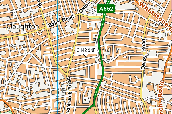 CH42 9NF map - OS VectorMap District (Ordnance Survey)