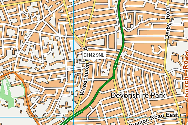 CH42 9NL map - OS VectorMap District (Ordnance Survey)