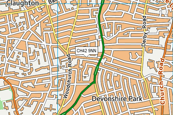 CH42 9NN map - OS VectorMap District (Ordnance Survey)