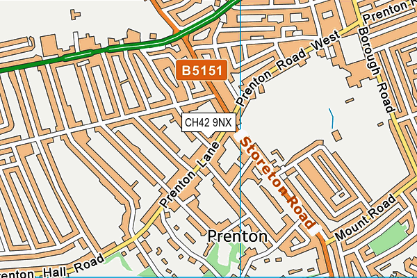 CH42 9NX map - OS VectorMap District (Ordnance Survey)