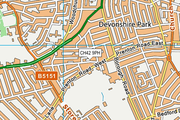CH42 9PH map - OS VectorMap District (Ordnance Survey)