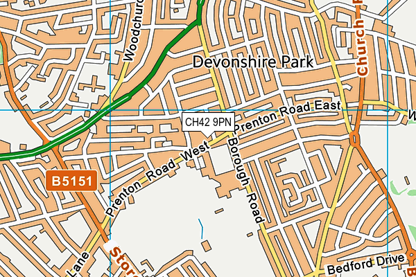 CH42 9PN map - OS VectorMap District (Ordnance Survey)