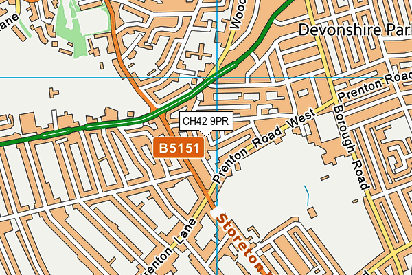 CH42 9PR map - OS VectorMap District (Ordnance Survey)