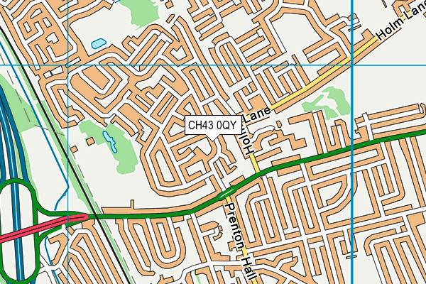 CH43 0QY map - OS VectorMap District (Ordnance Survey)