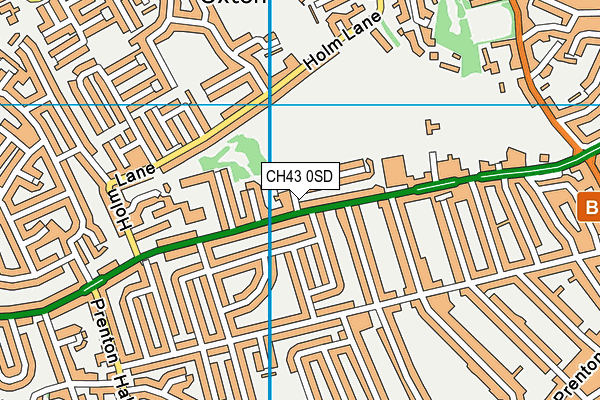 CH43 0SD map - OS VectorMap District (Ordnance Survey)