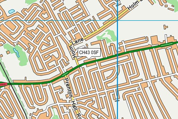 CH43 0SF map - OS VectorMap District (Ordnance Survey)
