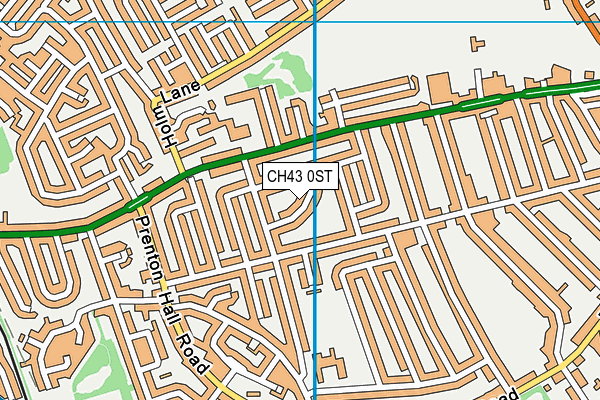 CH43 0ST map - OS VectorMap District (Ordnance Survey)