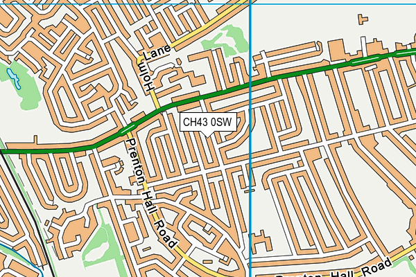 CH43 0SW map - OS VectorMap District (Ordnance Survey)