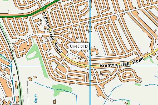 CH43 0TD map - OS VectorMap District (Ordnance Survey)