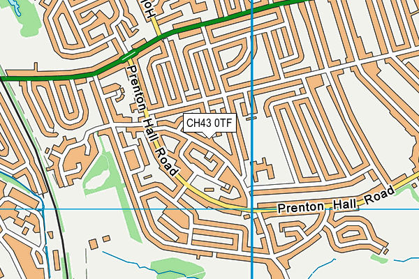 CH43 0TF map - OS VectorMap District (Ordnance Survey)