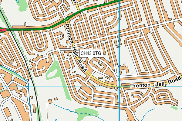 CH43 0TG map - OS VectorMap District (Ordnance Survey)